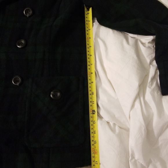 St. John's Bay green and blue pea coat! - Picture 6 of 9